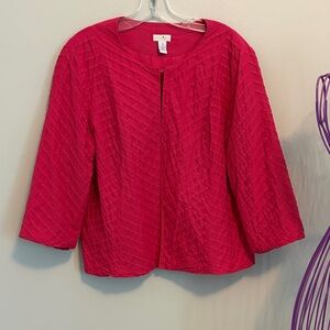 Chico's Bold Dusty Rose Cored Jacket Jacket